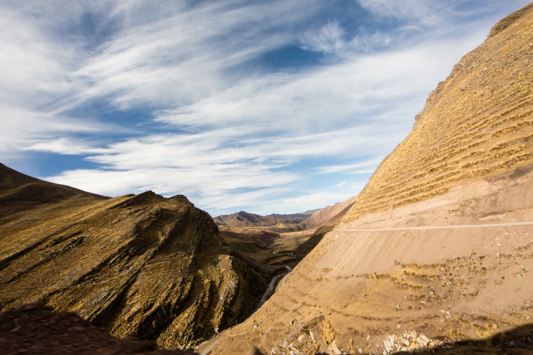 driving to rainbow mountain