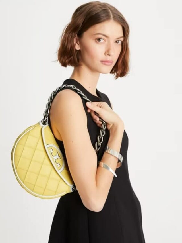 MINI FLEMING SOFT PATENT BORDER CRESCENT BAG