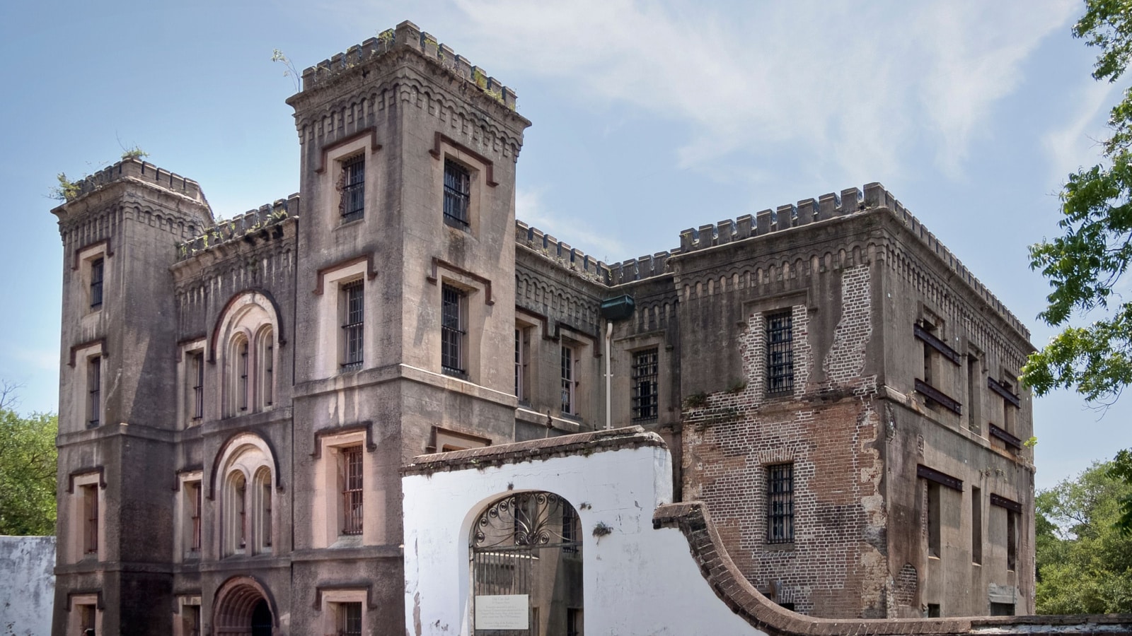 Front view of the Old City Jail, Charleston, South Carolina as taken on 17th May 2012.
