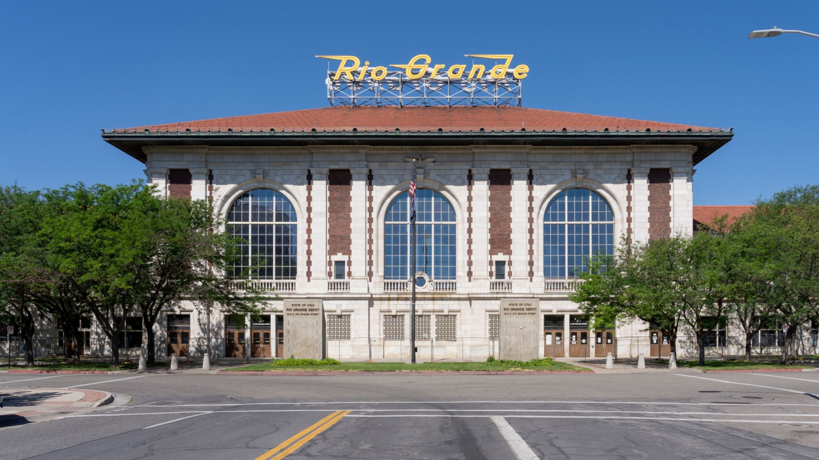Rio Grande Depot building in Salt Lake City, Utah, USA - June 27, 2023. The Rio Grande Depot was constructed in 1910.