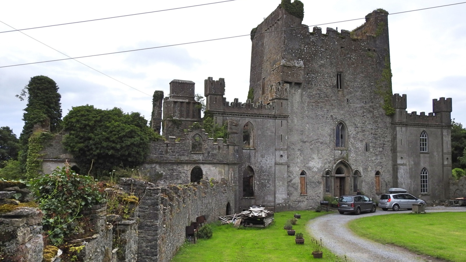 13th July 2019, Offaly, Ireland. Leap Castle in County offaly, claimed to be Ireland's most haunted castle.