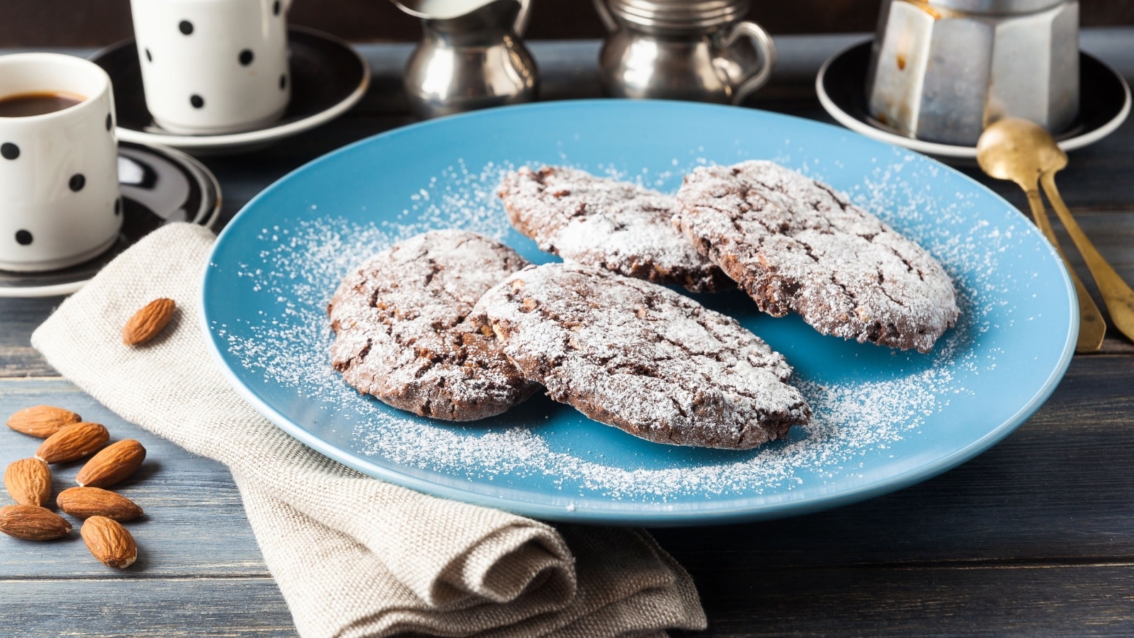 pan dei morti. italian biscuits for the autumn holidays. traditional cookies and coffee. is a sweet related to Halloween, the night of witches.