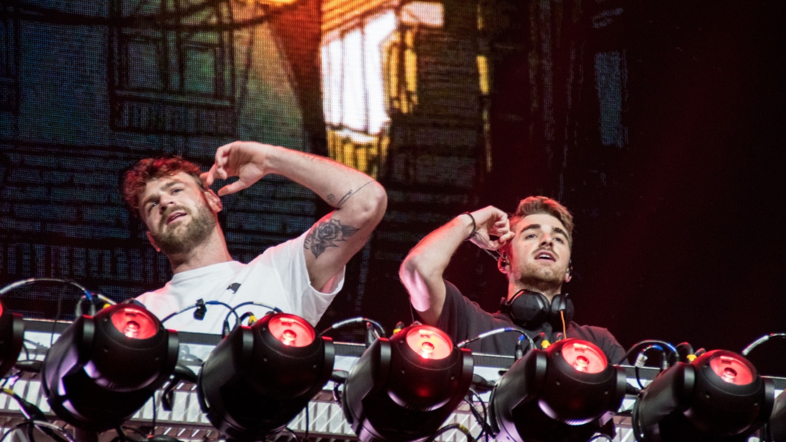 NAPA, CA - MAY 25, 2018: The Chainsmokers in concert at BottleRock Napa Valley in Napa, CA