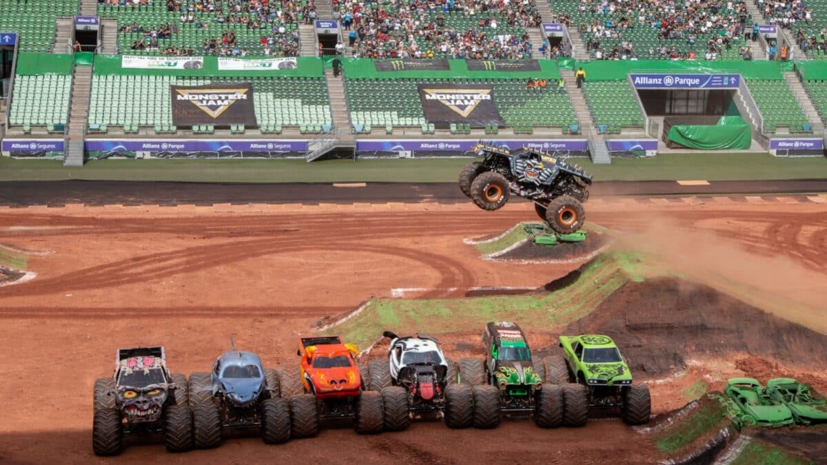 Sao Paulo, Brazil Dec 21, 2019 Big foot truck in action during a round of racing. Monster Jam 2019 was held at Allianz Park Stadium.