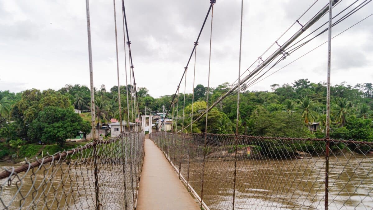 The bridge as an entrance to Darien's wild jungle