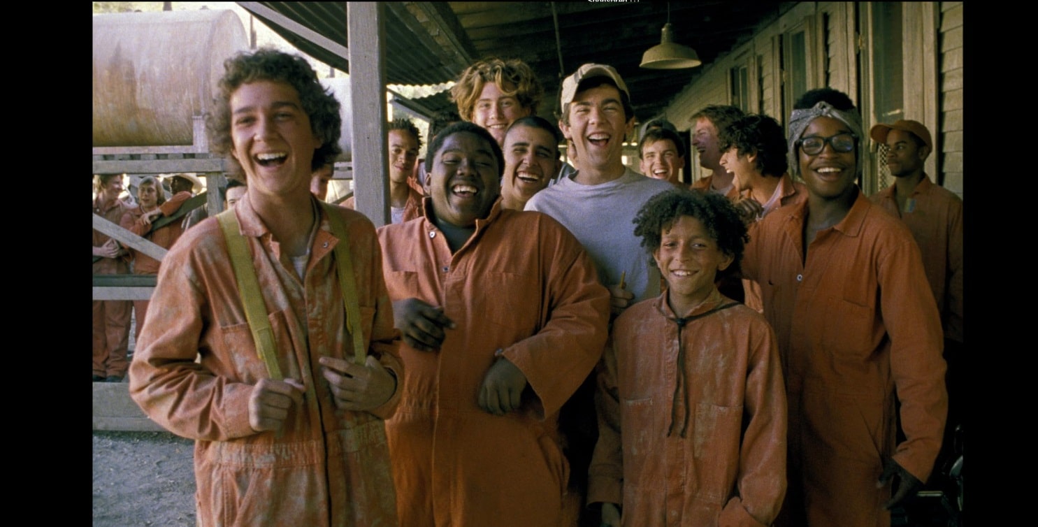 Brenden Jefferson, Shia LaBeouf, Miguel Castro, Max Kasch, Byron Cotton, Khleo Thomas, and Jake M. Smith in Holes (2003)