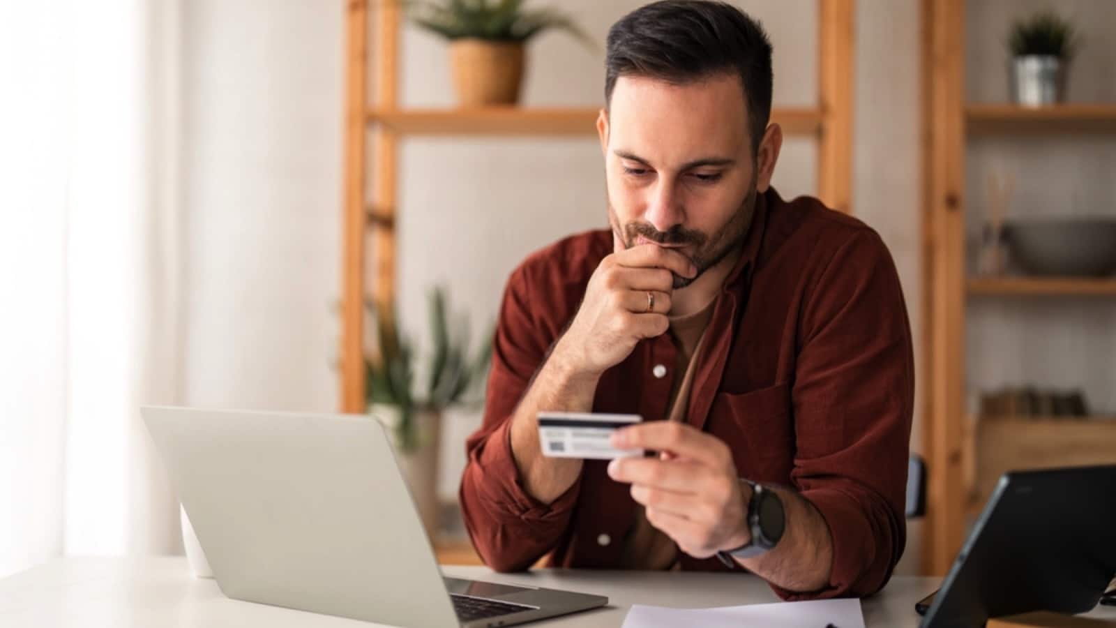 Businessman with credit card