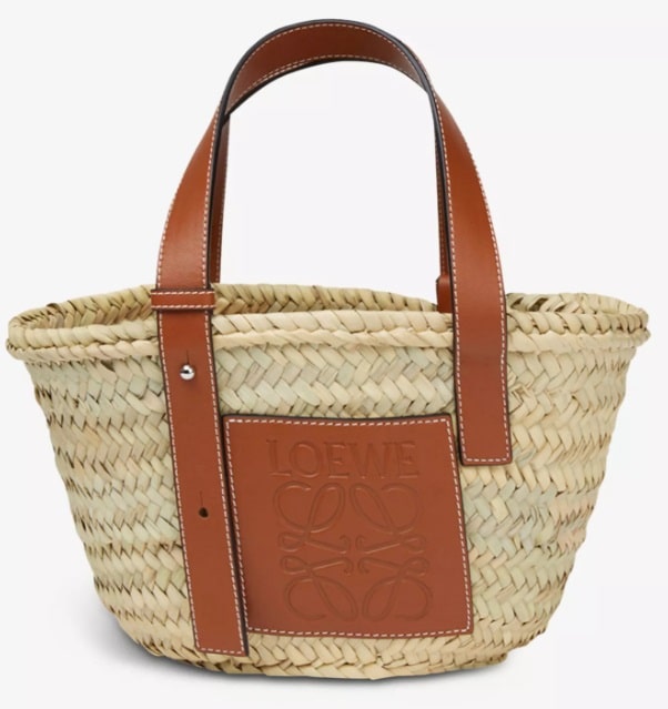 LOEWE
Woven raffia small basket bag