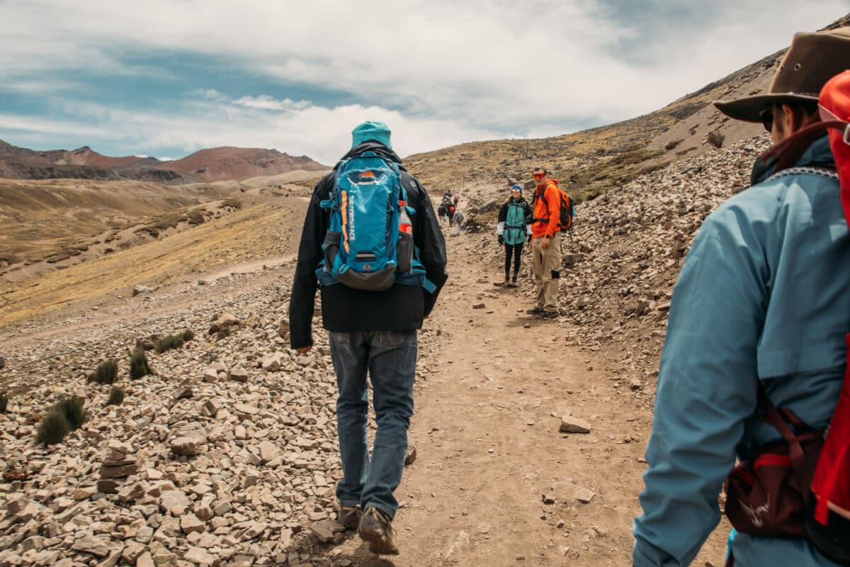 The Rainbow Mountain trek in Peru a photo of the trail