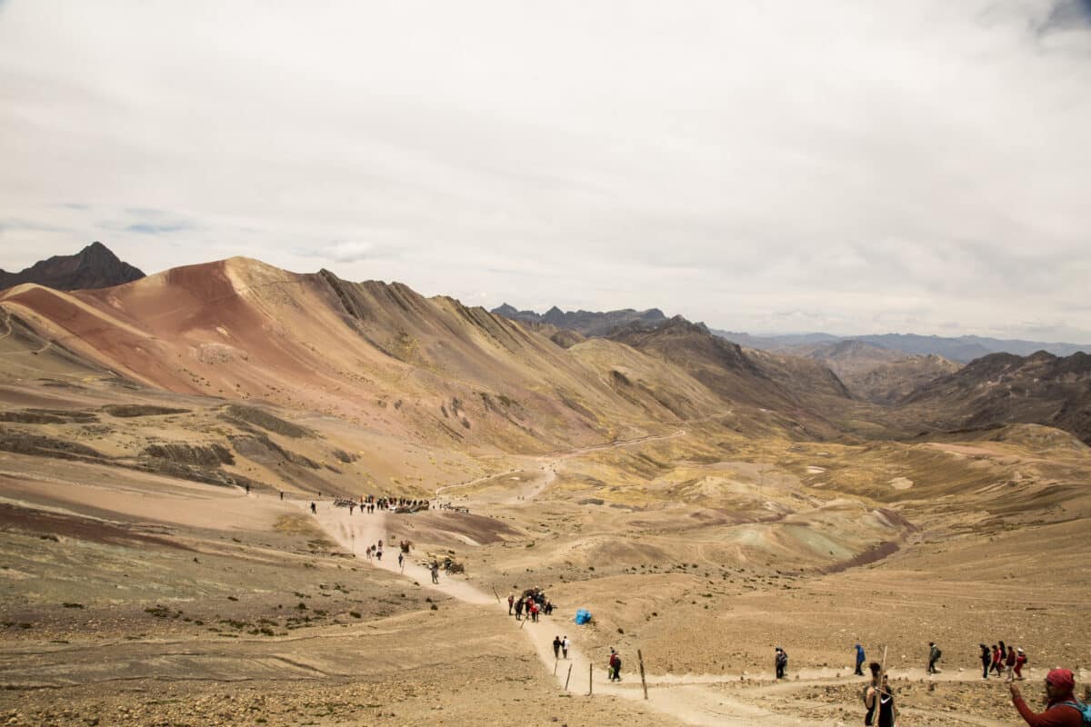 The Rainbow Mountain hiking trail