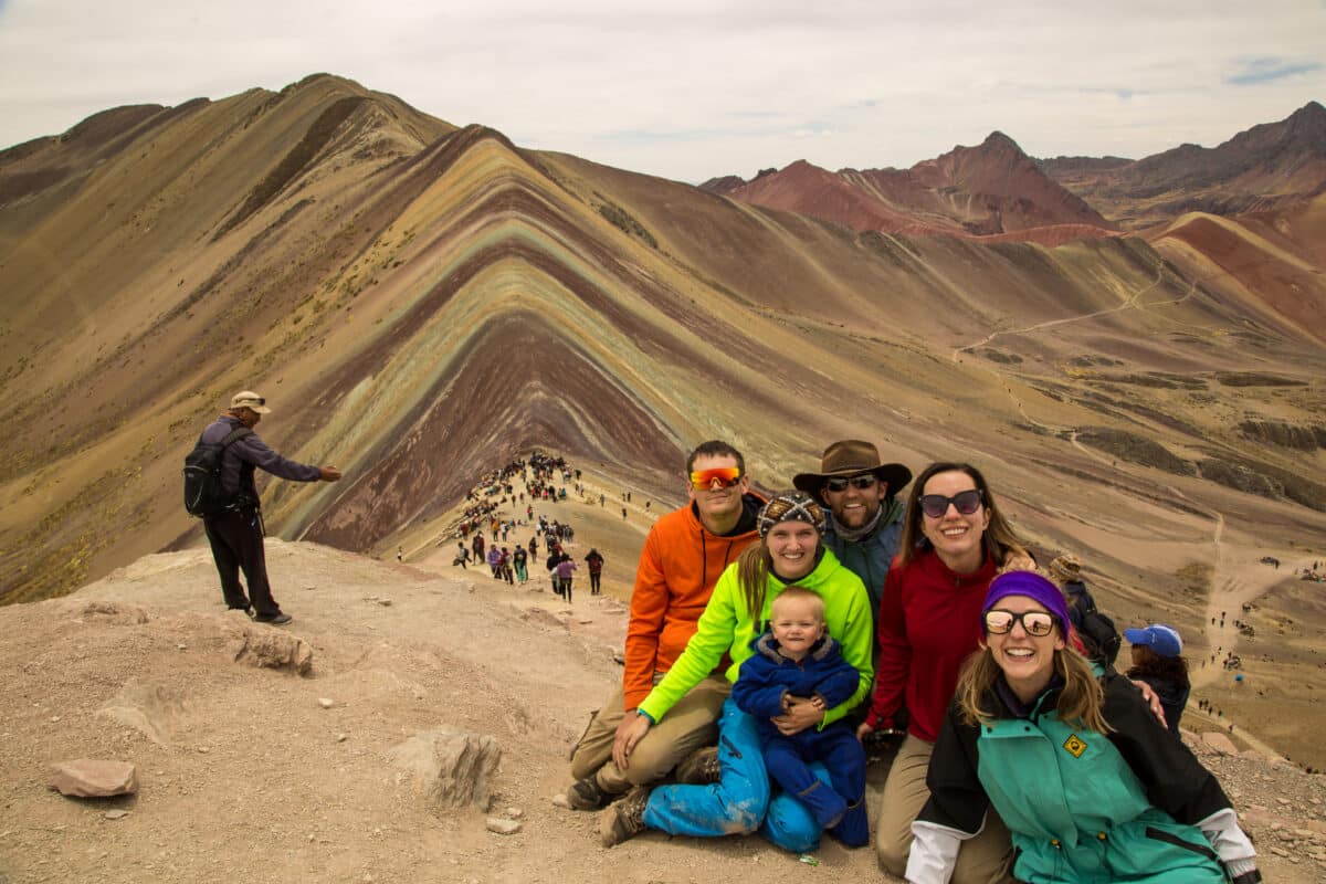 Our Rainbow Mountain hike outfits!