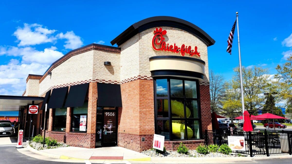 Chick-fil-A Restaurant in Manassas, VA, USA, April 10, 2024