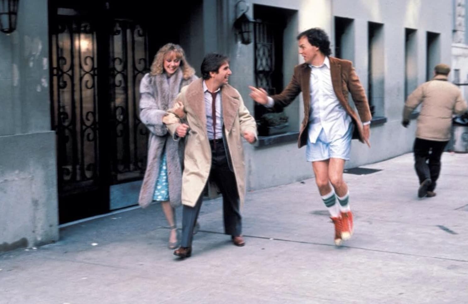 Michael Keaton, Shelley Long, and Henry Winkler in Night Shift (1982)