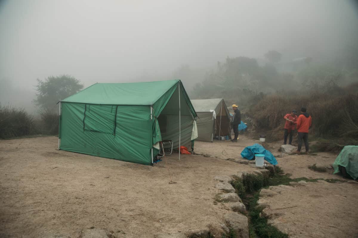 Tents on the Inca Trail