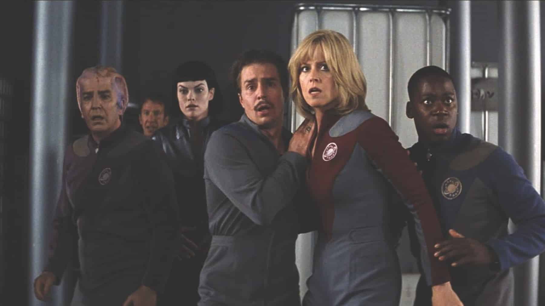 Sigourney Weaver, Alan Rickman, Tim Allen, Sam Rockwell, Daryl Mitchell, and Missi Pyle in Galaxy Quest (1999)