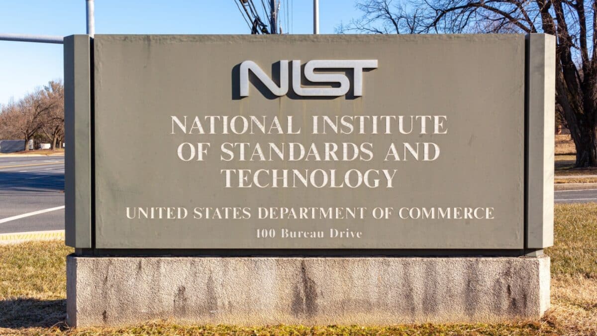 Gaithersburg, MD, USA 01-30-2021: Entrance of the Gaithersburg Campus of National Institute of Standards and Technology ( NIST ), a Physical sciences lab complex under US department of commerce.