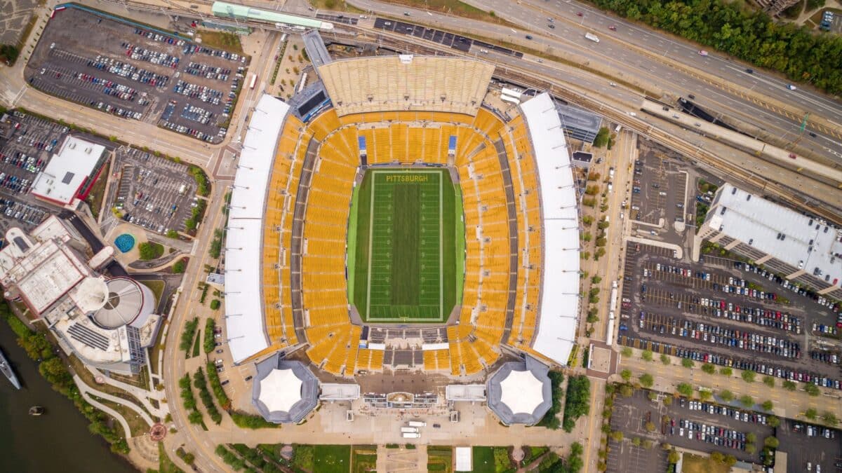 Pittsburgh, Pennsylvania - September 26, 2019: Heinz Field stadium located in the Pittsburgh, Pennsylvania. It is a home of the NFL’s Pittsburgh Steelers and the NCAA’s Pittsburgh Panthers.