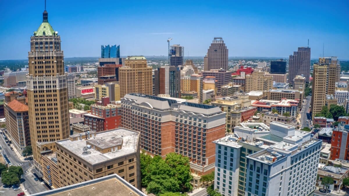 Aerial View of San Antonio, Texas during Summer