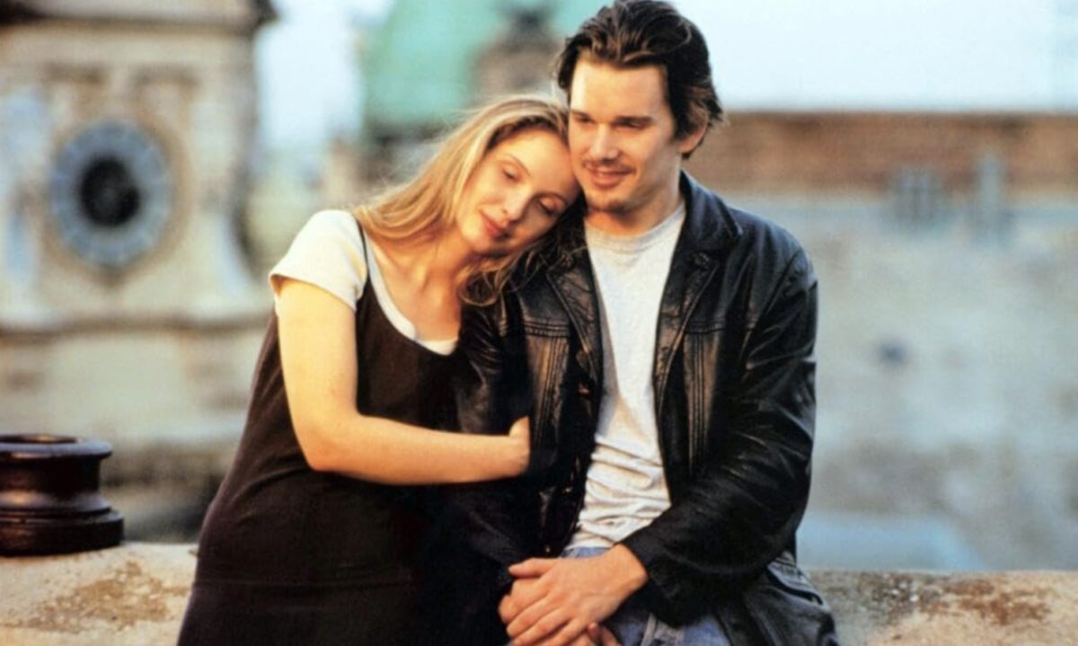 Ethan Hawke and Julie Delpy in Before Sunrise (1995)