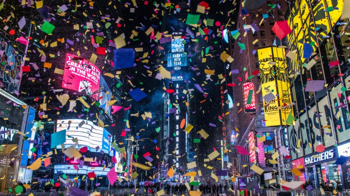 Time Square NYC, New Years Eve - USA December 31st 2020. A nearly empty Times Square during the pandemic: Credit Kevin RC Wilson